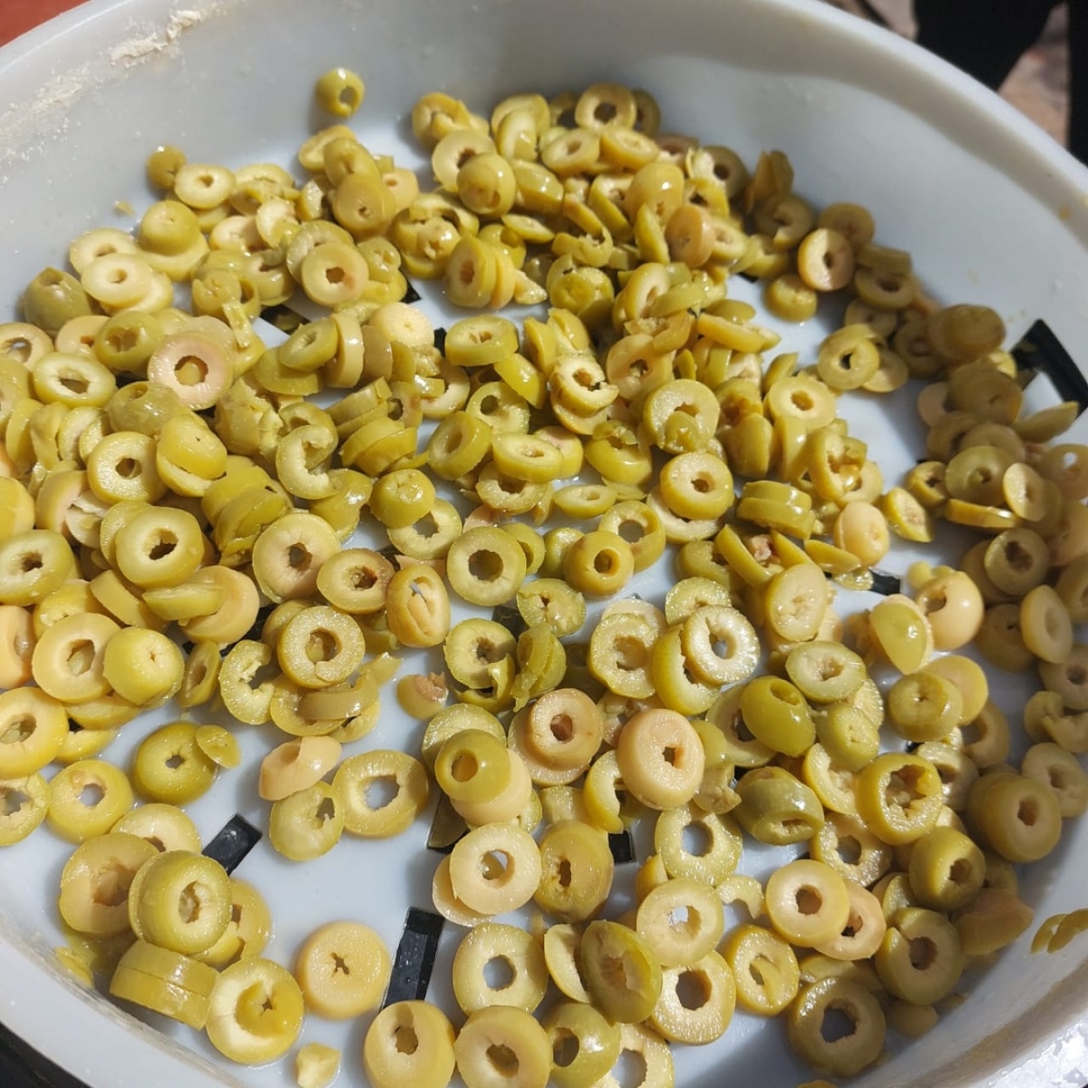 Aceitunas verdes en rodajas