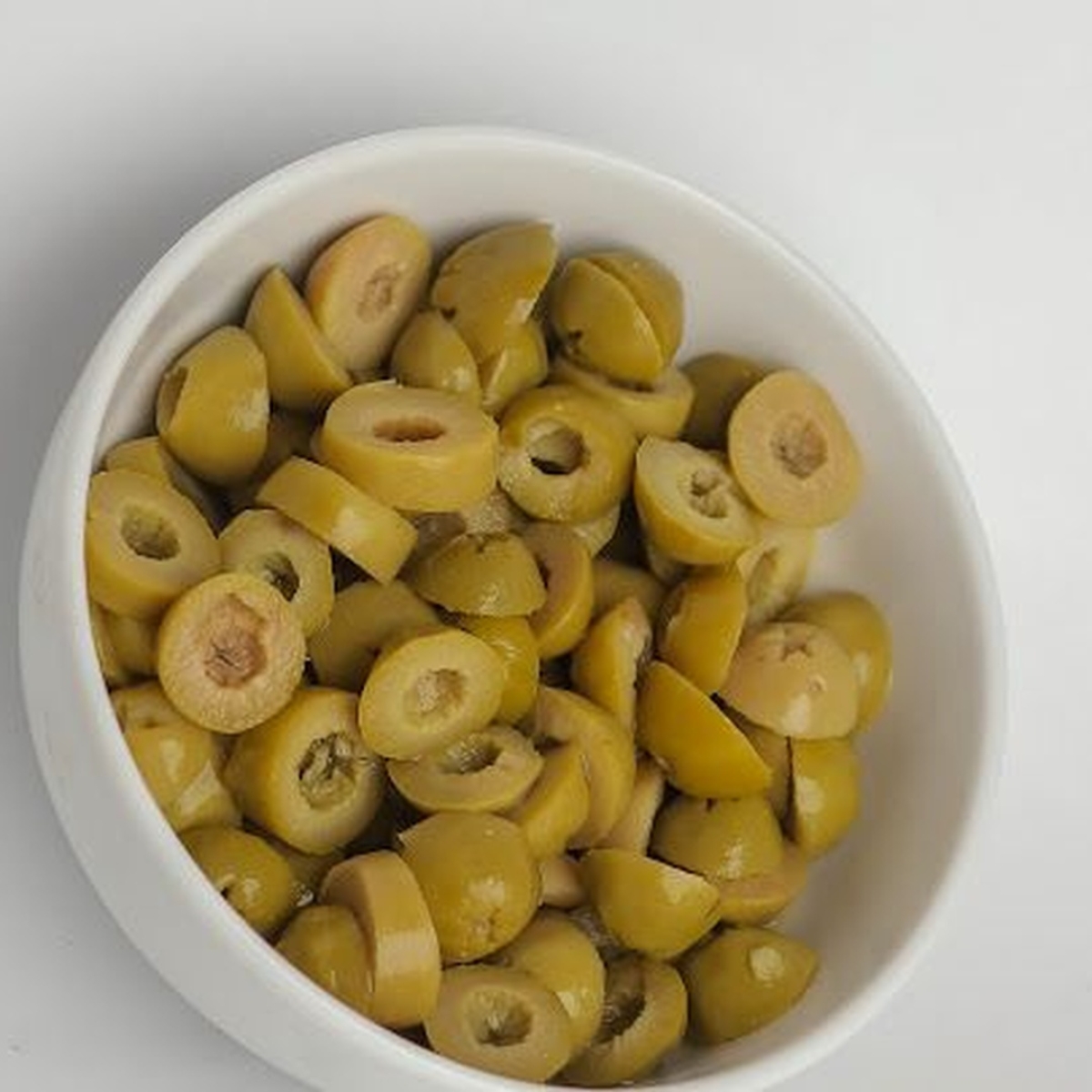 Aceitunas verdes en rodajas